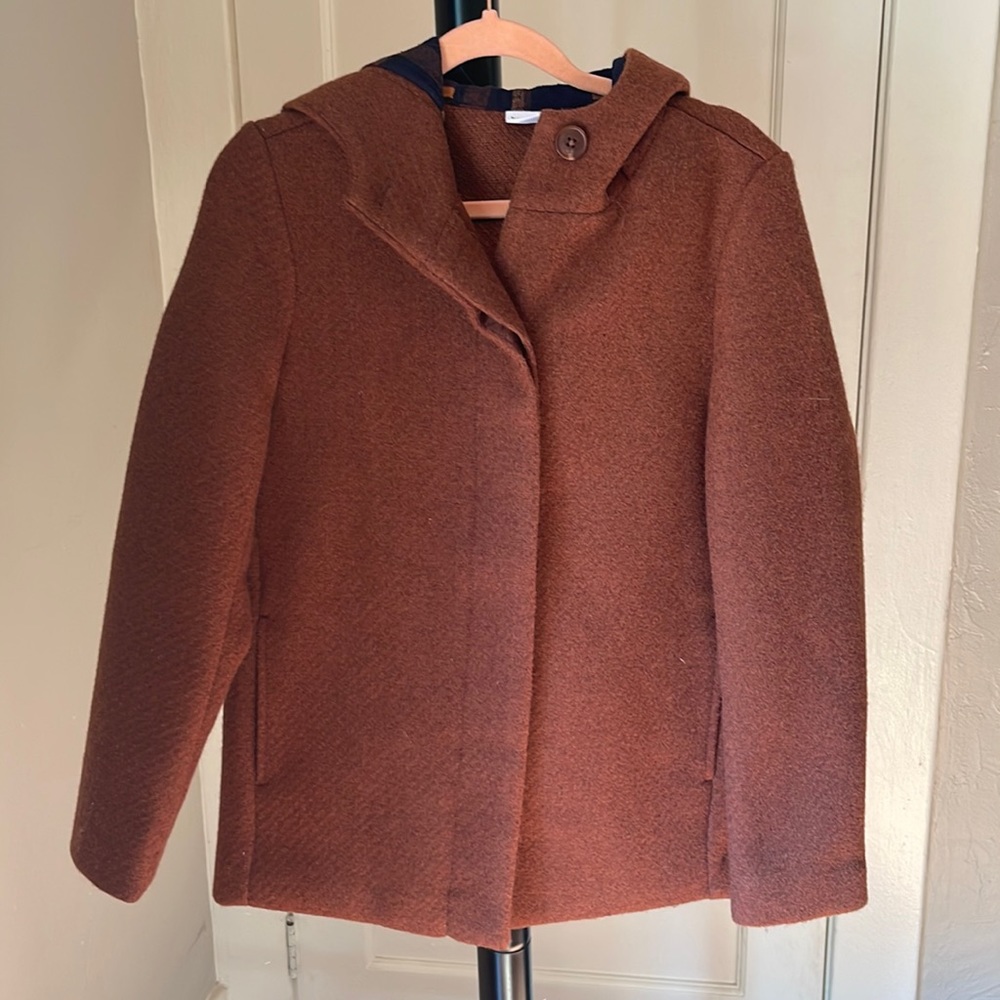 Bossini Rust Brown Button Coat X-Small